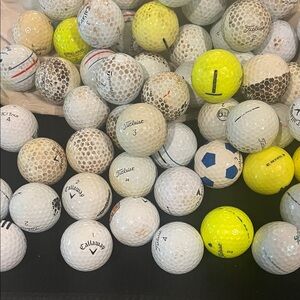 Assorted Golf Balls - White and Yellow